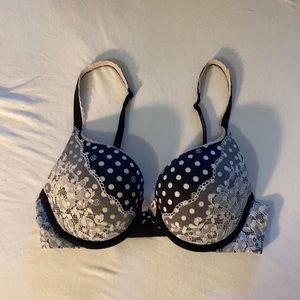 Victoria secret polka dot & lace bra